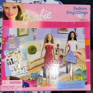 Vintage Barbie Pink Fashion Clings Set